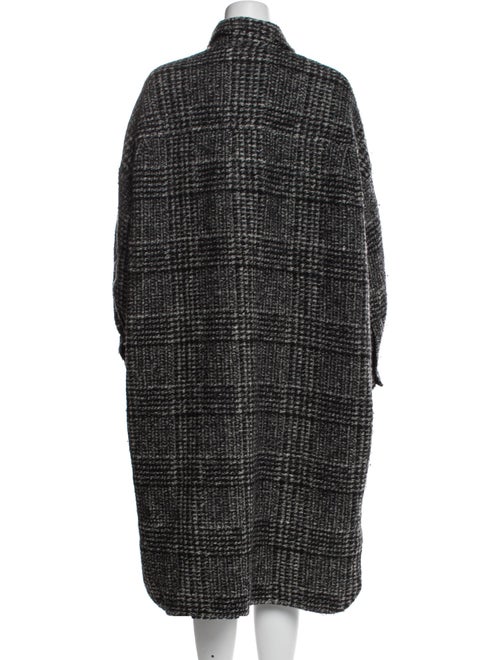 Étoile Isabel Marant Wool Tweed Pattern Faux Fur Coat