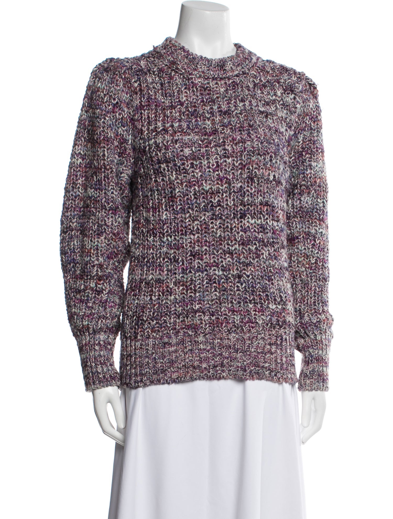 Étoile Isabel Marant Tweed Pattern Mock Neck Sweater