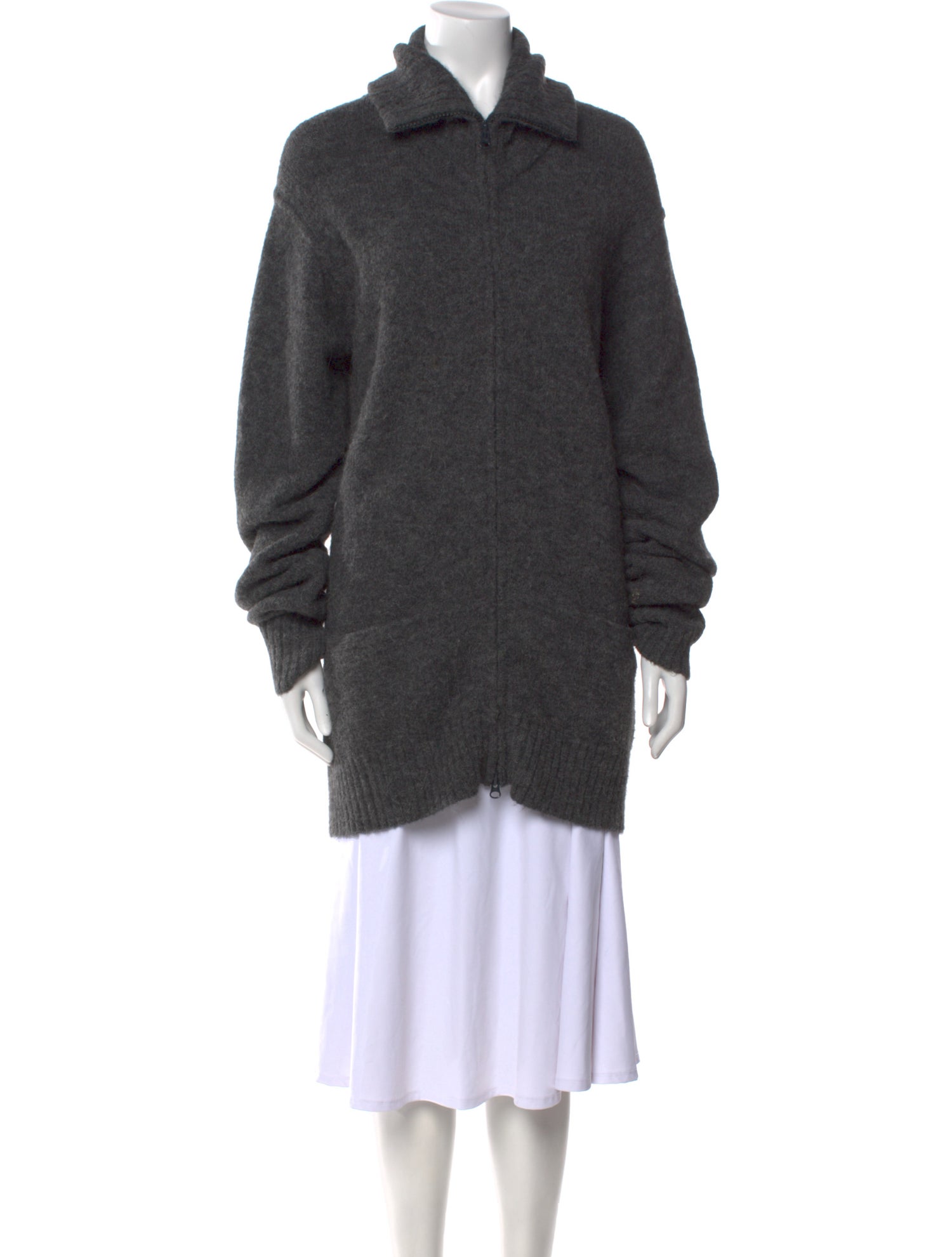 UMA WANG 売れ筋商品|||ユマ・ワン ニット&セーター アウター レディース Sweaters Grey UMA WANG High-neck Knitted Sweater | Elixirgallery