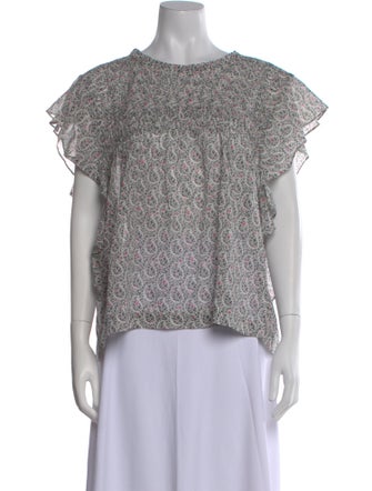 Étoile Isabel Marant Printed Scoop Neck Top
