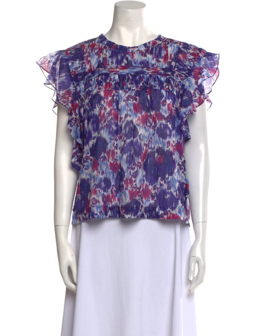 Étoile Isabel Marant Printed Crew Neck Blouse