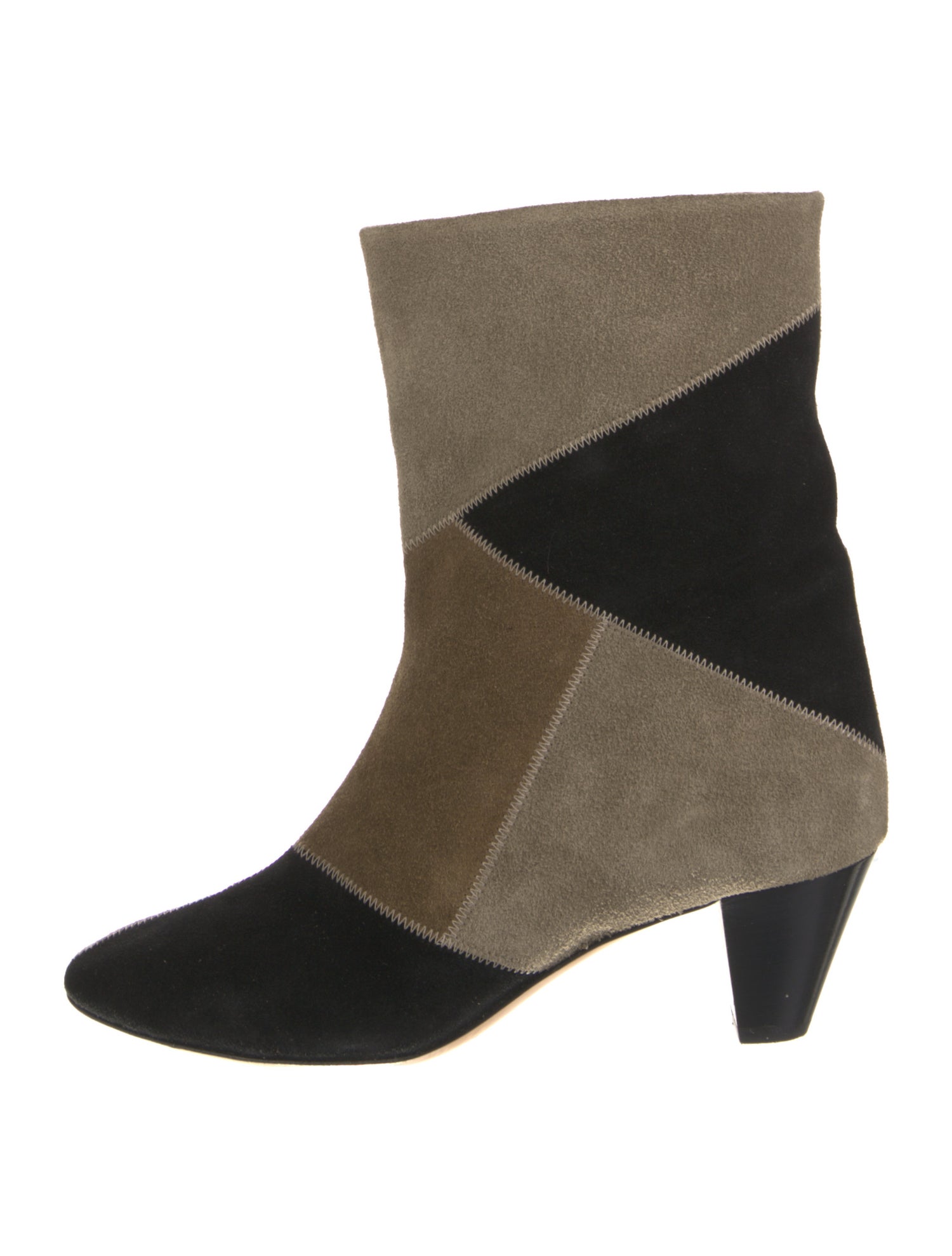 Étoile Isabel Marant Suede Colorblock Pattern Boots