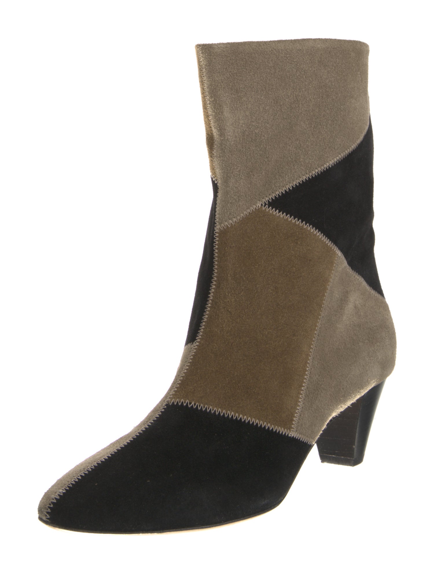 Étoile Isabel Marant Suede Colorblock Pattern Boots