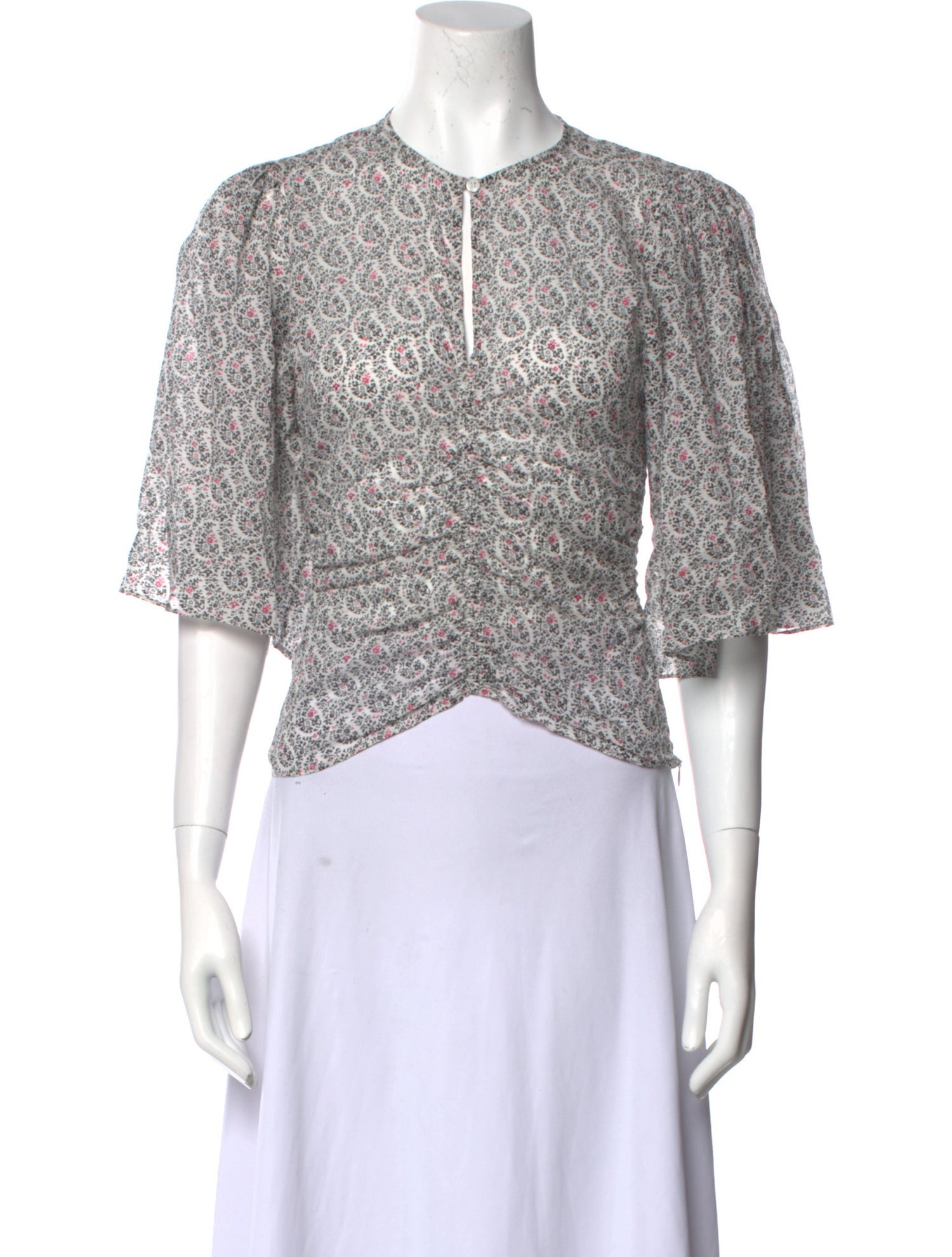 Étoile Isabel Marant Printed Crew Neck Crop Top