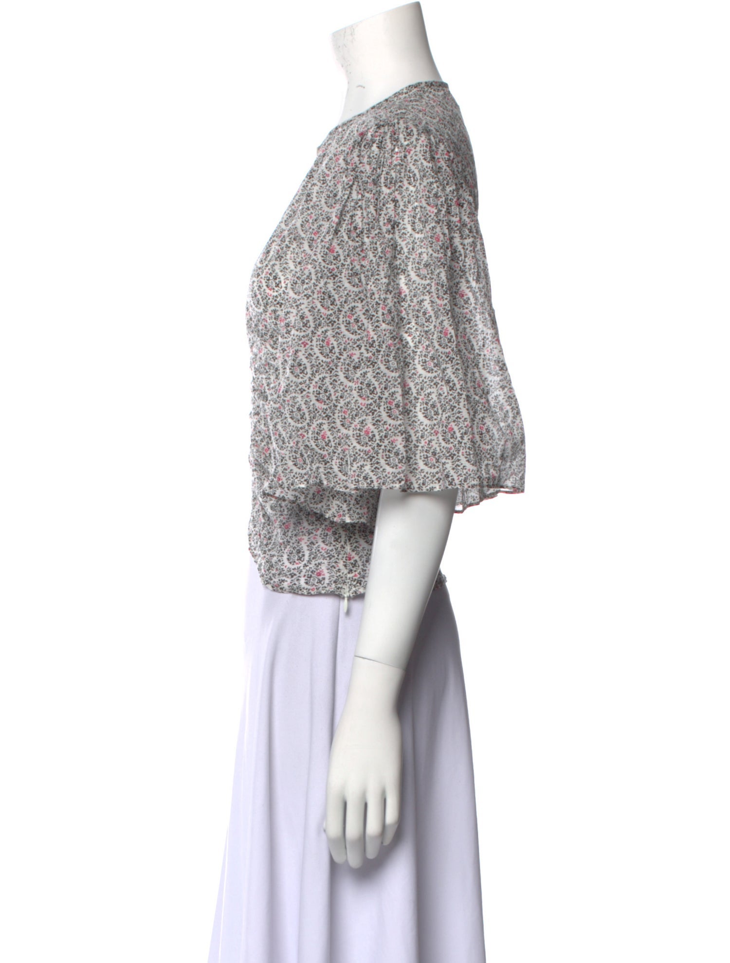 Étoile Isabel Marant Printed Crew Neck Crop Top