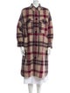 Étoile Isabel Marant Wool Plaid Print Peacoat