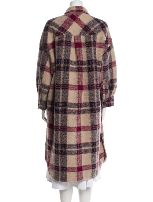 Étoile Isabel Marant Wool Plaid Print Peacoat