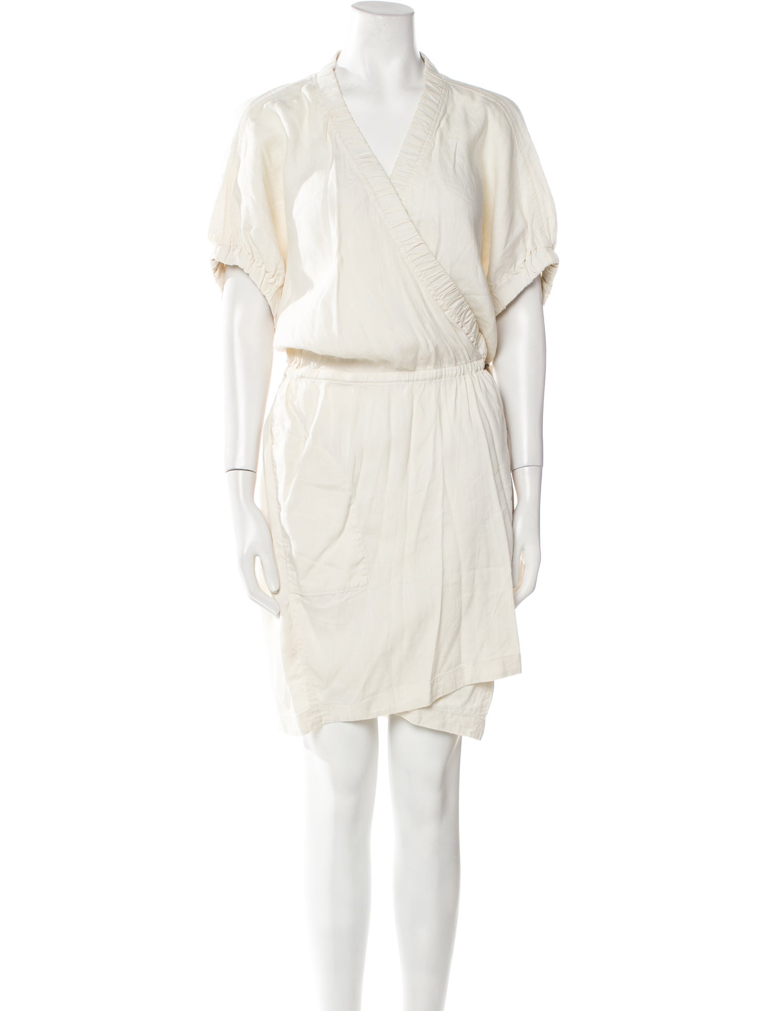 Étoile Isabel Marant Linen Pleated Accents Robe