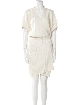 Étoile Isabel Marant Linen Pleated Accents Robe