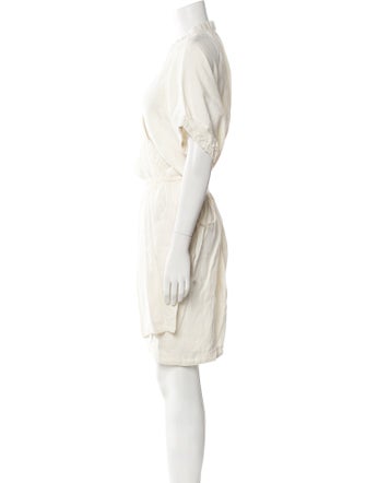 Étoile Isabel Marant Linen Pleated Accents Robe