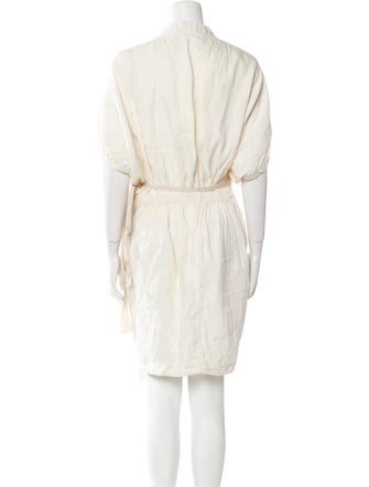 Étoile Isabel Marant Linen Pleated Accents Robe