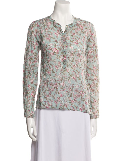 Étoile Isabel Marant Floral Print V-Neck Button-Up Top