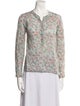 Étoile Isabel Marant Floral Print V-Neck Button-Up Top