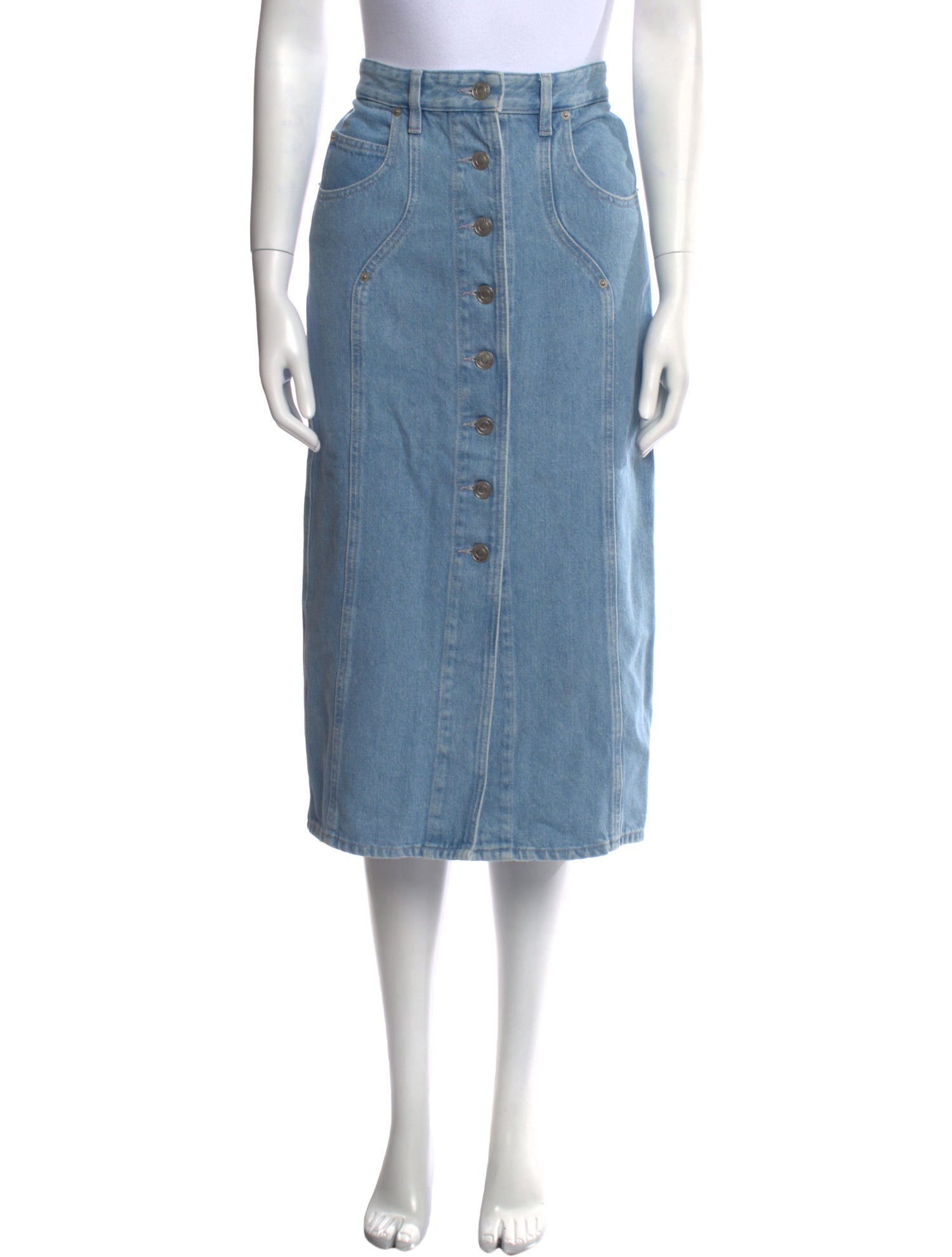 Étoile Isabel Marant Distressed Accents Midi Length Skirt
