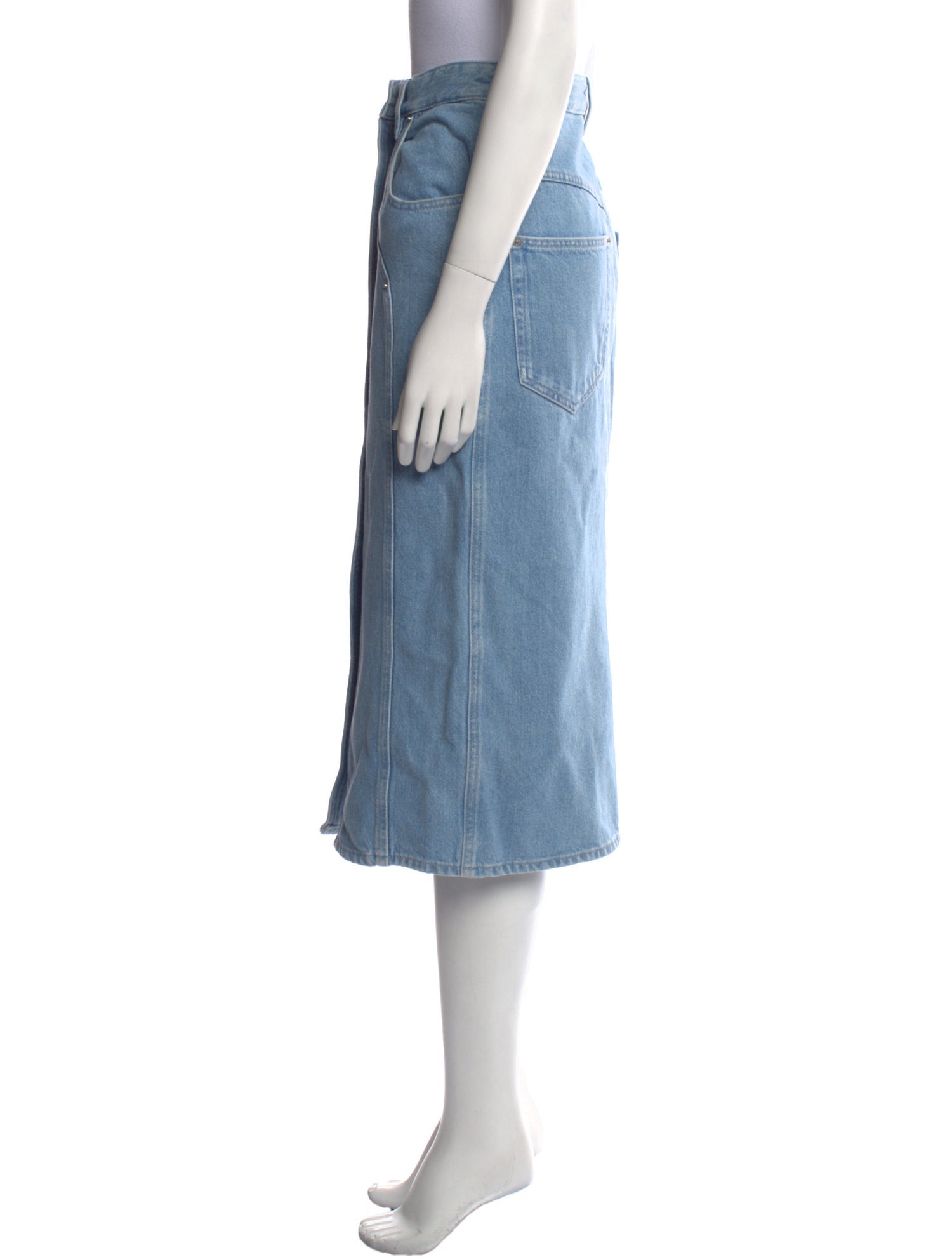 Étoile Isabel Marant Distressed Accents Midi Length Skirt