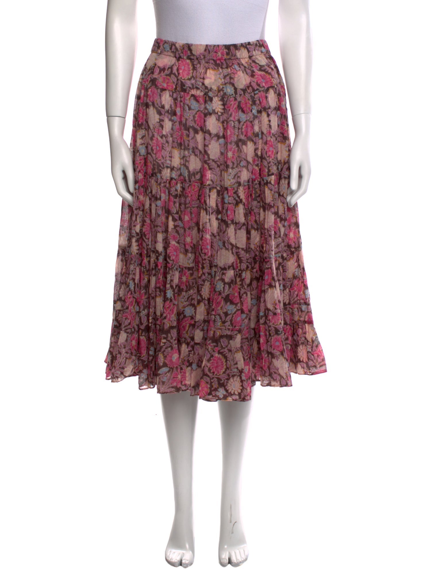 Étoile Isabel Marant Floral Print Midi Length Skirt