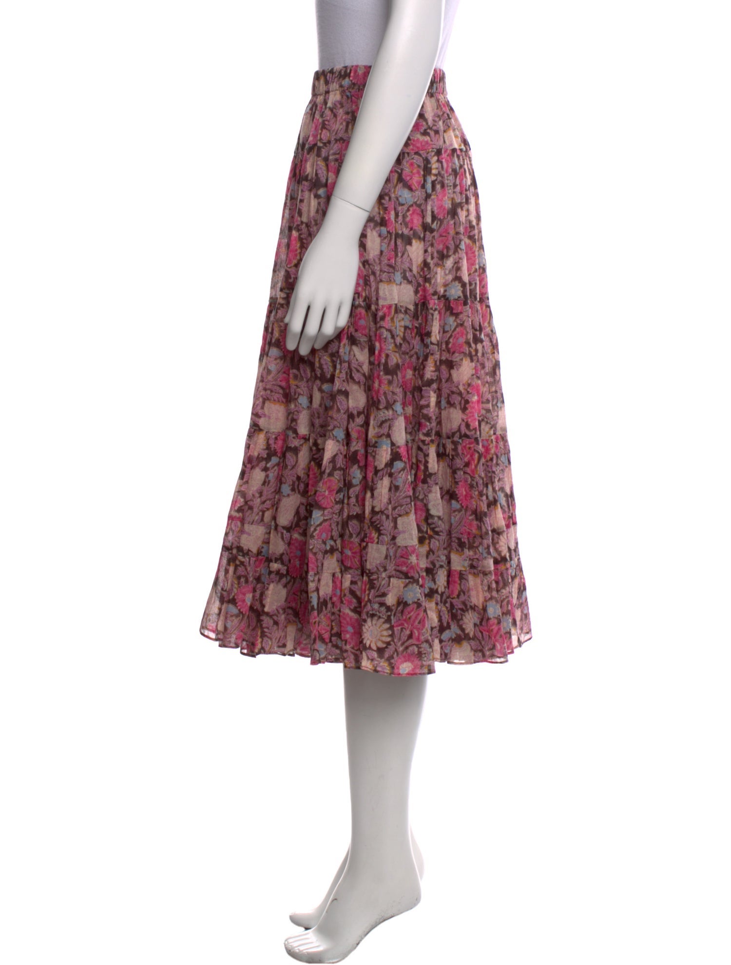 Étoile Isabel Marant Floral Print Midi Length Skirt