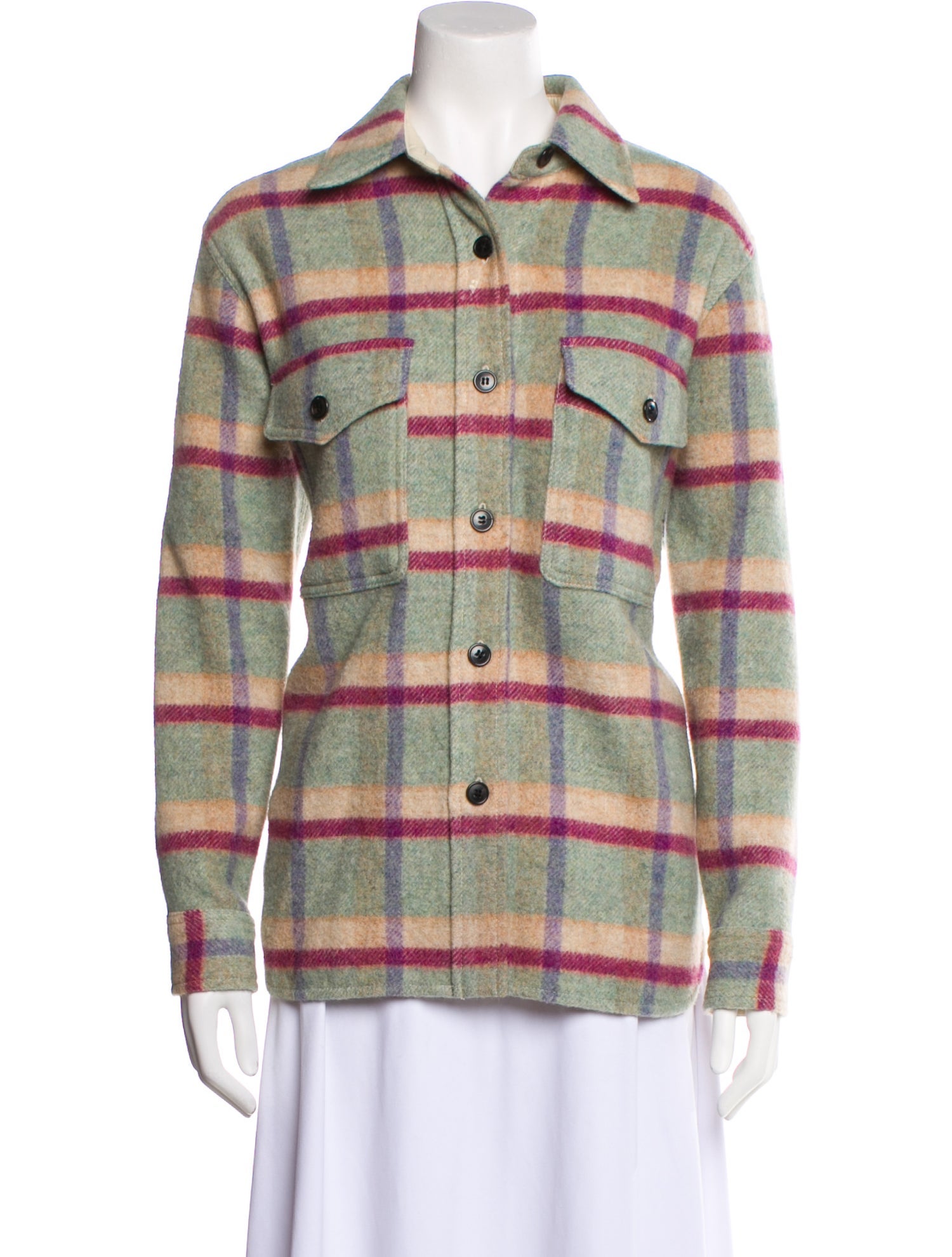 Étoile Isabel Marant Wool Plaid Print Jacket
