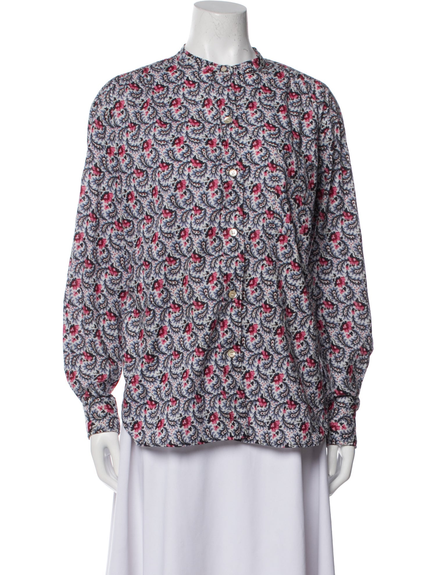 Étoile Isabel Marant Printed Mock Neck Blouse
