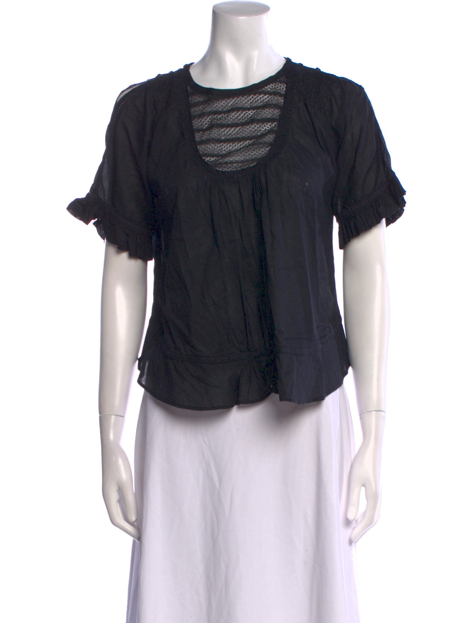 Étoile Isabel Marant Scoop Neck Short Sleeve Top