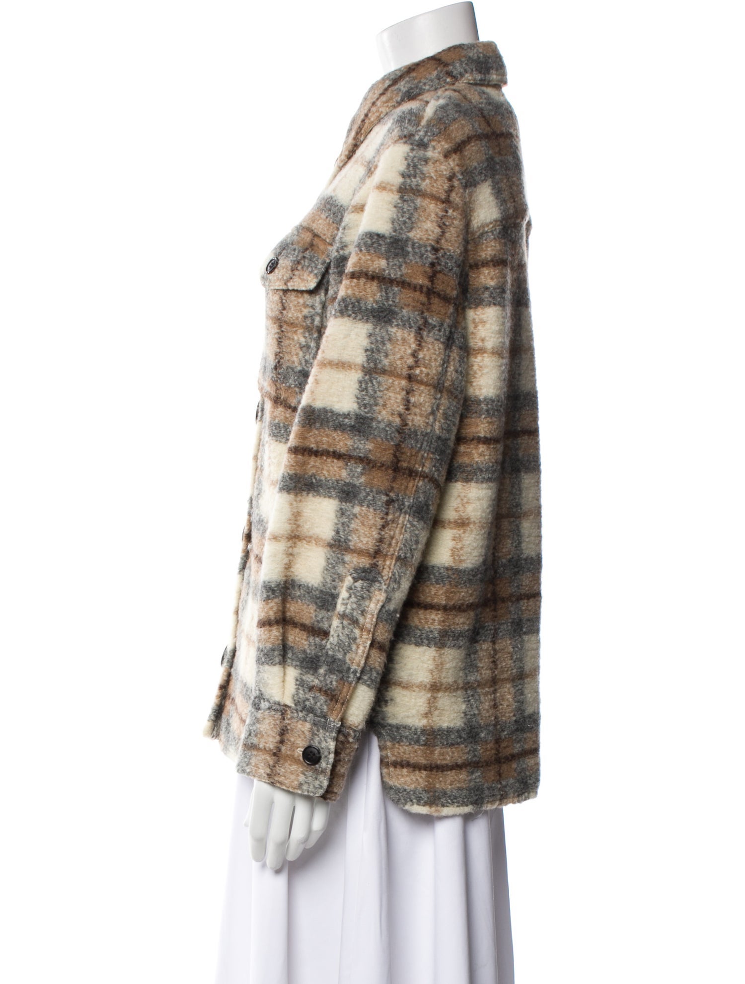 Étoile Isabel Marant Wool Plaid Print Jacket