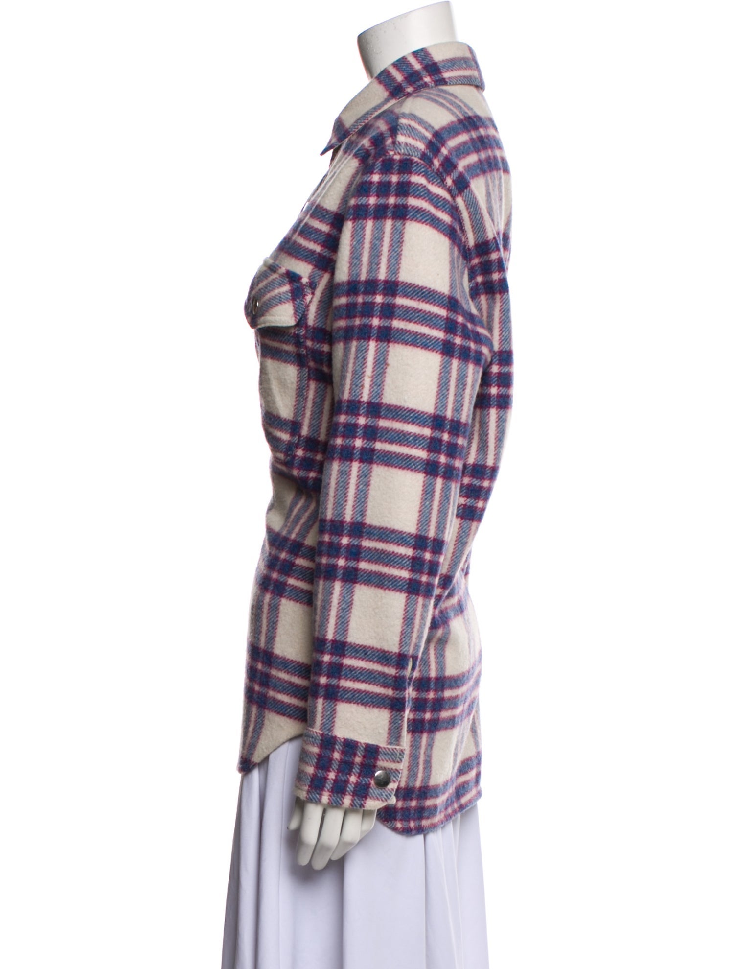 Étoile Isabel Marant Virgin Wool Plaid Print Jacket
