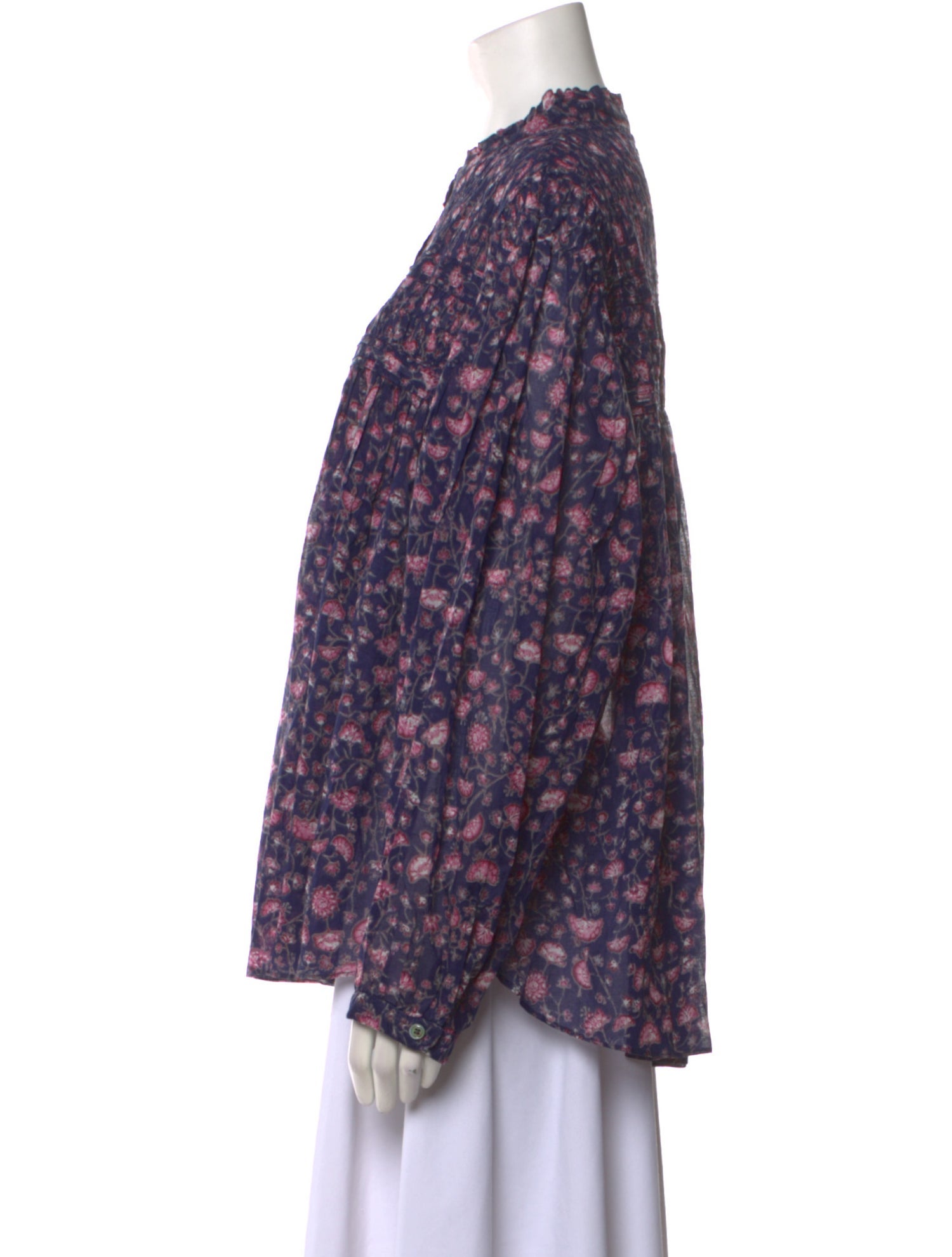 Étoile Isabel Marant Floral Print Mock Neck Blouse