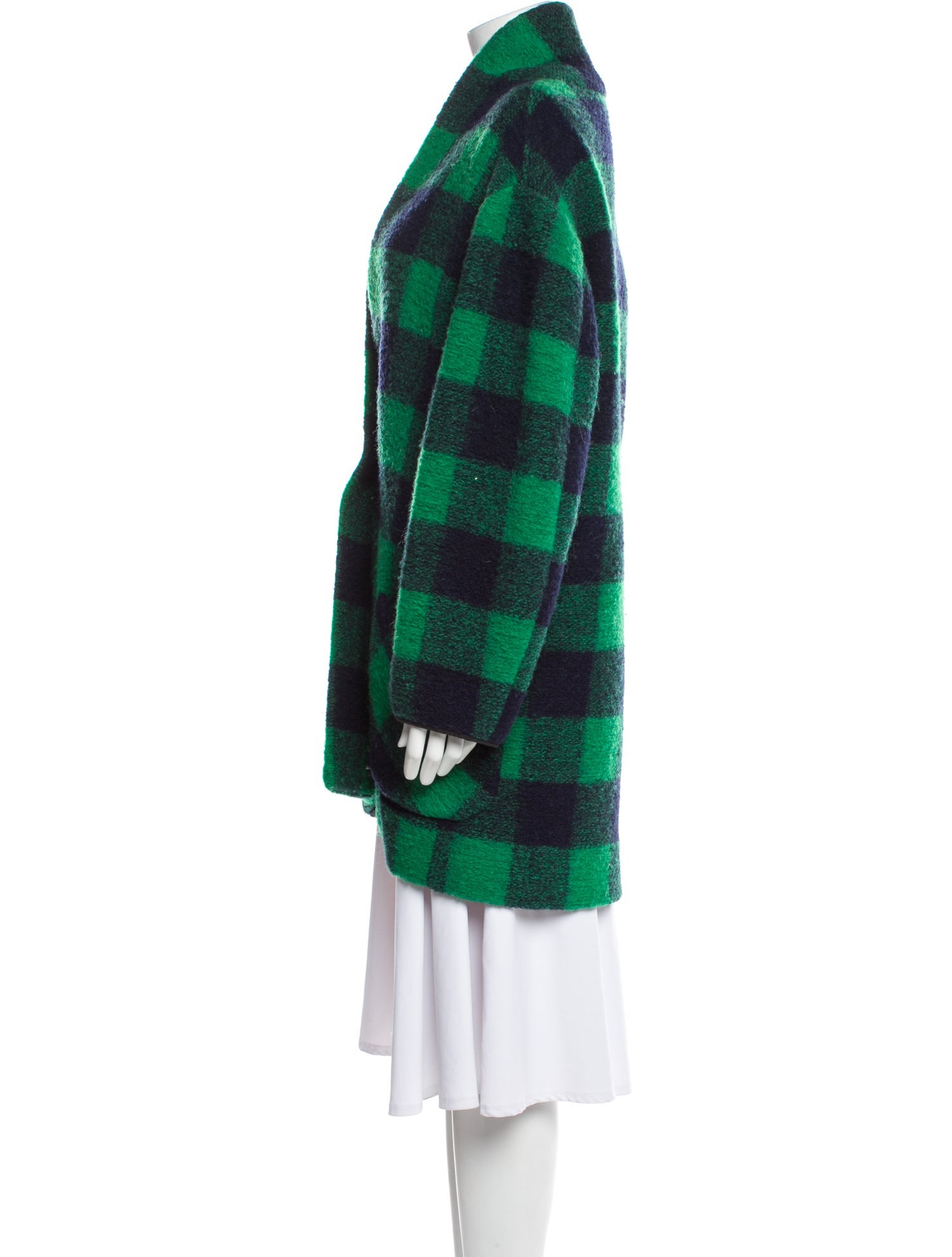 Étoile Isabel Marant Wool Plaid Print Coat
