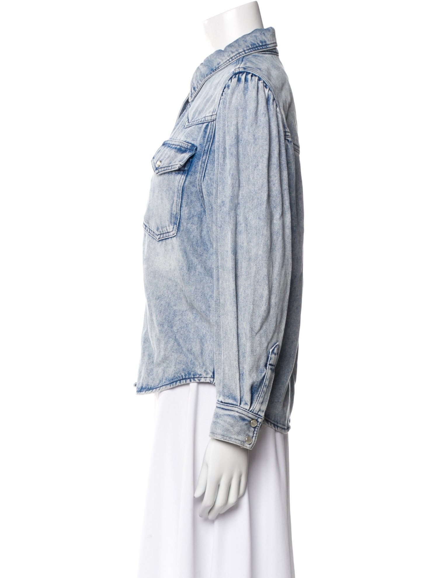 Étoile Isabel Marant Printed Long Sleeve Button-Up Top