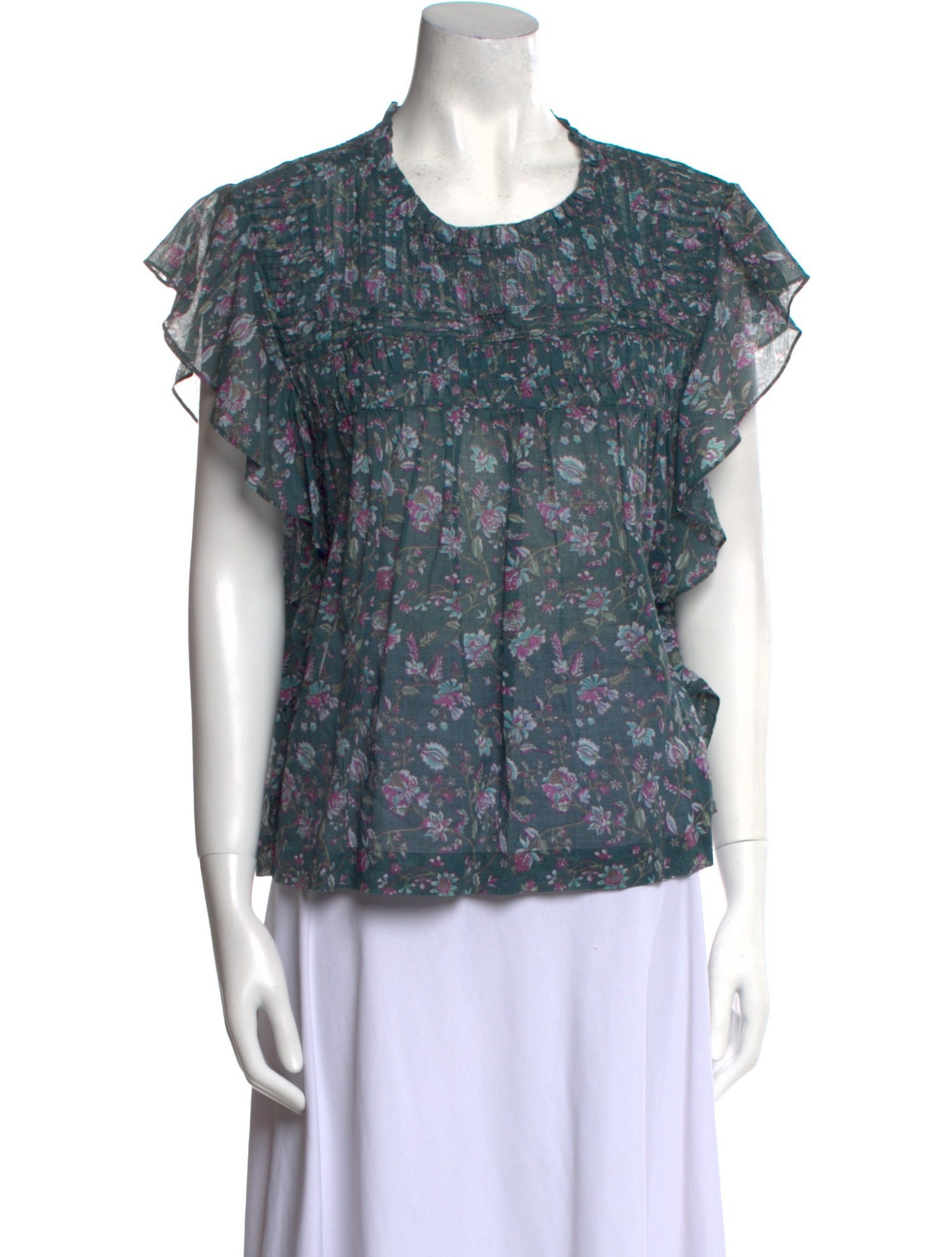 Étoile Isabel Marant Floral Print Crew Neck Blouse