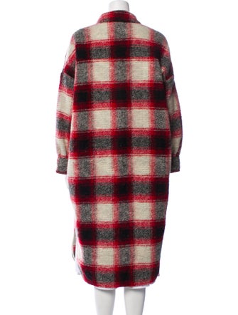 Étoile Isabel Marant Wool Plaid Print Coat