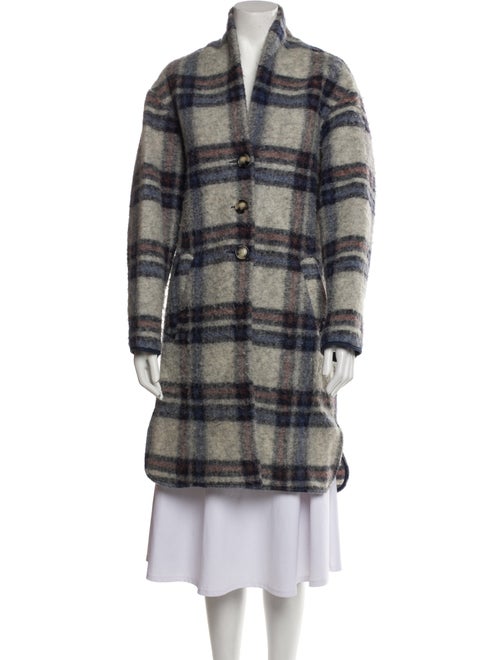 Étoile Isabel Marant Wool Plaid Print Coat