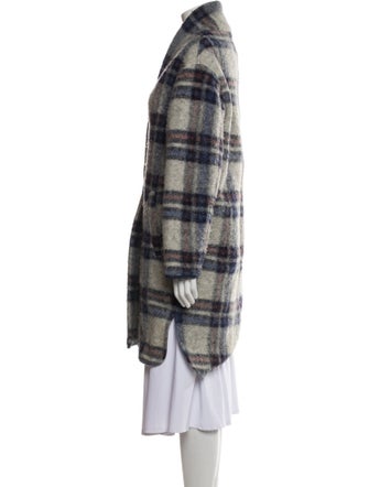 Étoile Isabel Marant Wool Plaid Print Coat