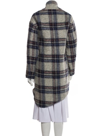 Étoile Isabel Marant Wool Plaid Print Coat