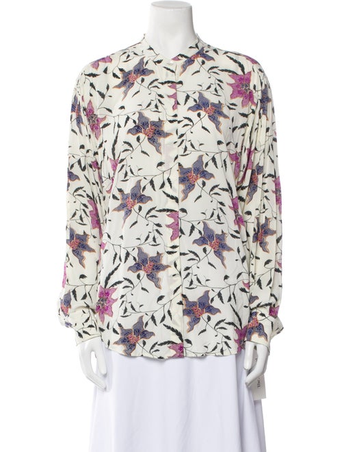 Étoile Isabel Marant Floral Print Long Sleeve Button-Up Top