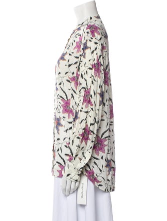 Étoile Isabel Marant Floral Print Long Sleeve Button-Up Top