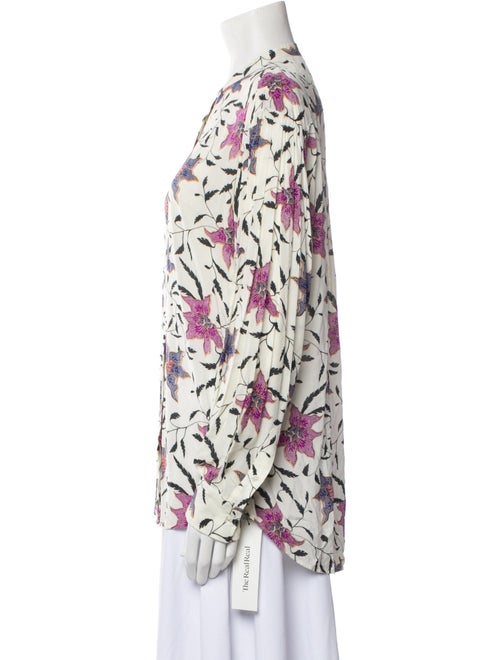 Étoile Isabel Marant Floral Print Long Sleeve Button-Up Top