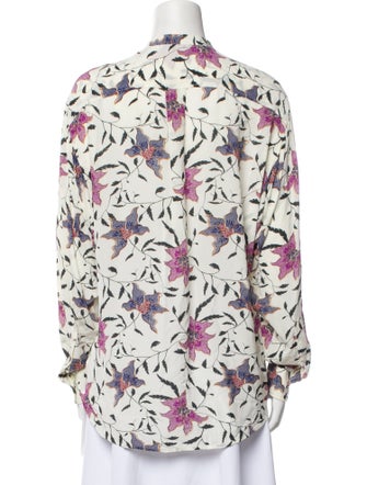 Étoile Isabel Marant Floral Print Long Sleeve Button-Up Top