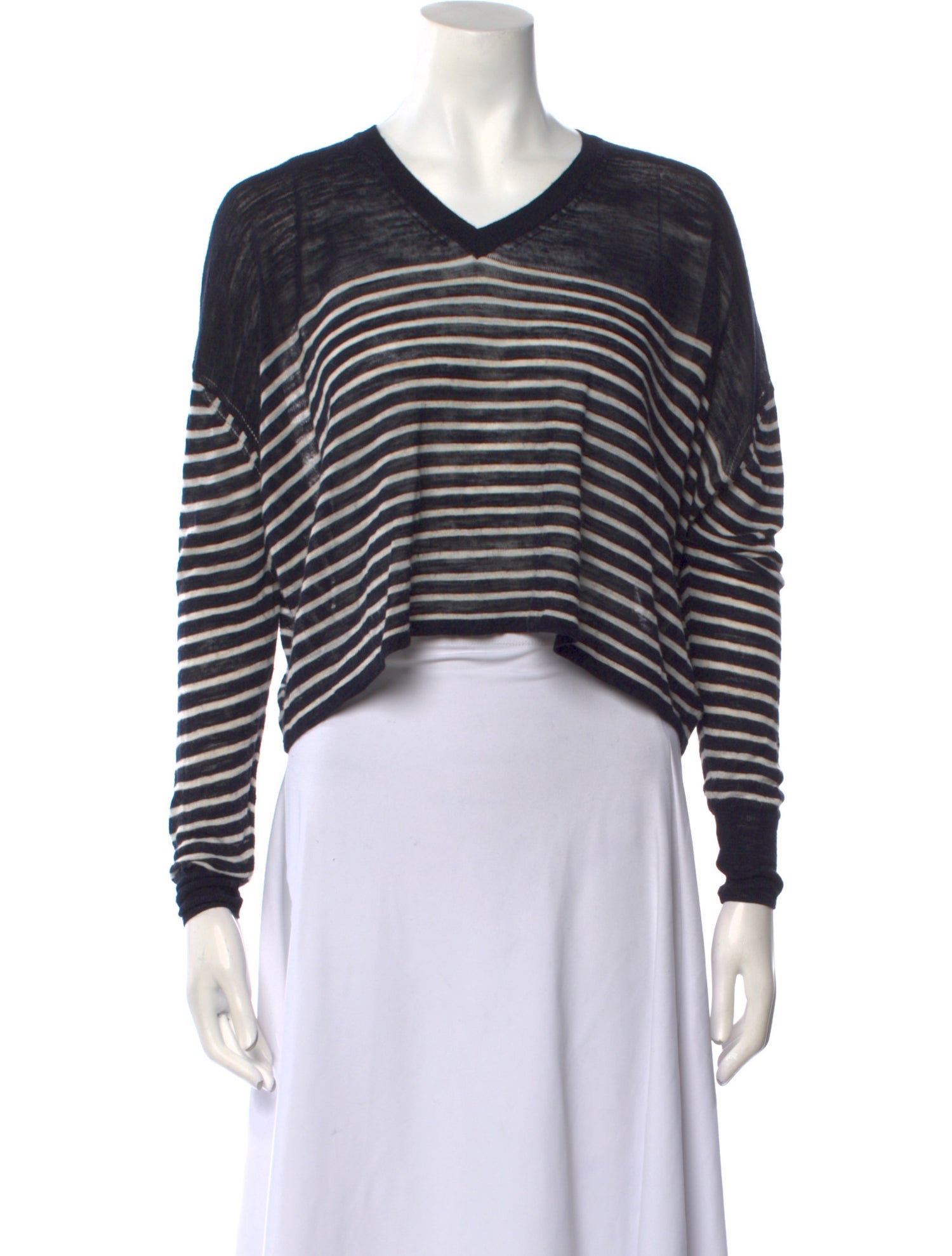 Étoile Isabel Marant Striped V-Neck Crop Top