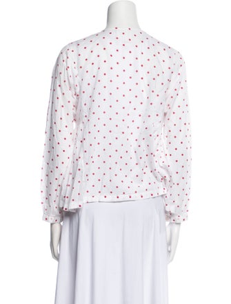 Étoile Isabel Marant Polka Dot Print Crew Neck Polo