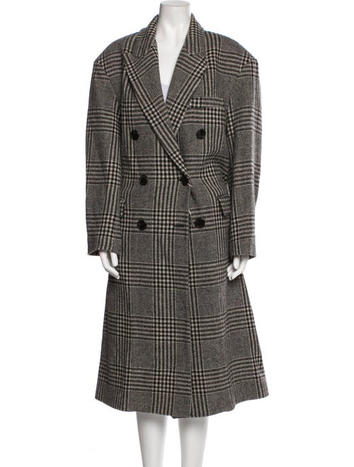 Étoile Isabel Marant Wool Plaid Print Peacoat