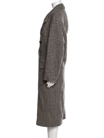 Étoile Isabel Marant Wool Plaid Print Peacoat