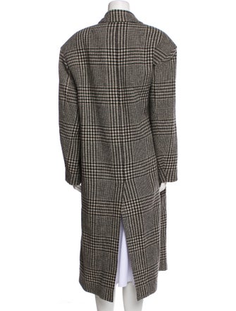 Étoile Isabel Marant Wool Plaid Print Peacoat