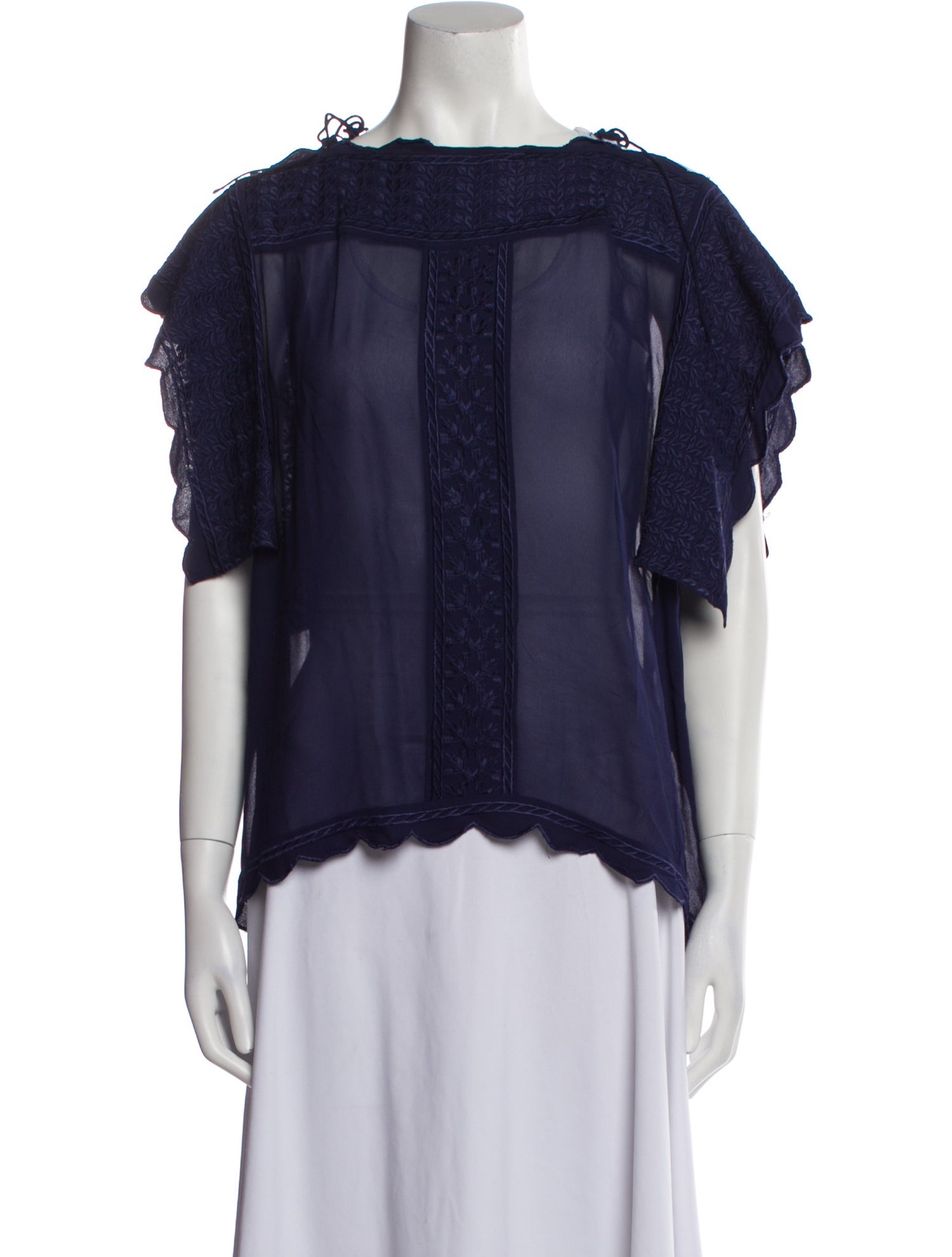 Étoile Isabel Marant Bateau Neckline Short Sleeve Blouse