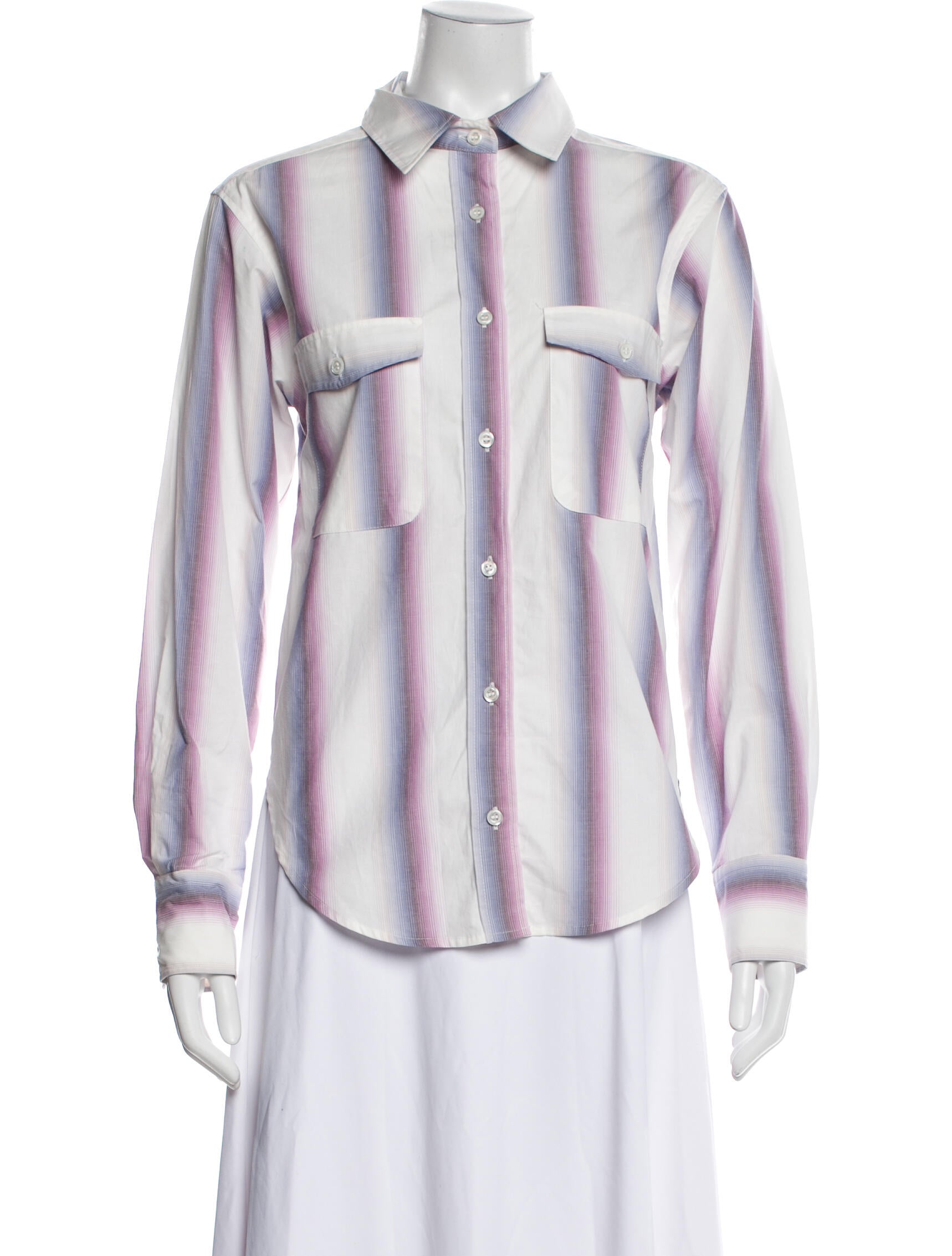 Étoile Isabel Marant Striped Long Sleeve Button-Up Top
