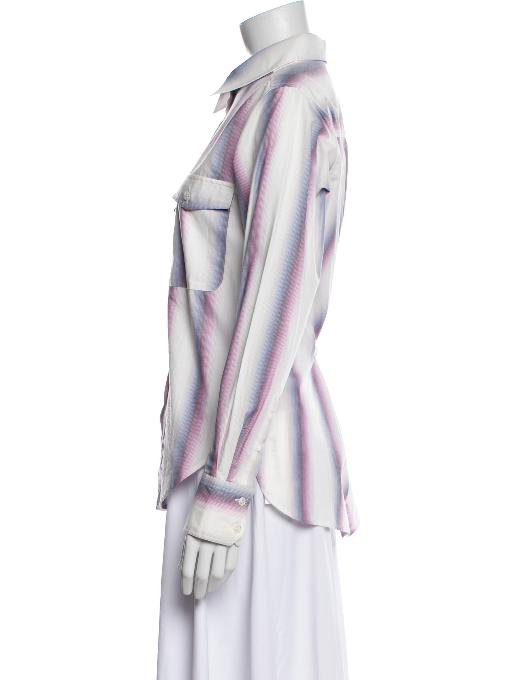 Étoile Isabel Marant Striped Long Sleeve Button-Up Top