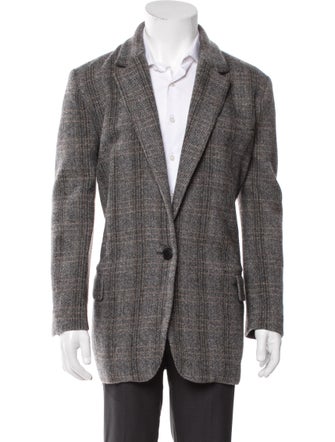 Étoile Isabel Marant Wool Plaid Print Blazer