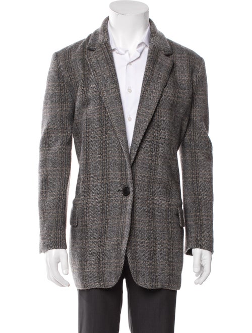 Étoile Isabel Marant Wool Plaid Print Blazer