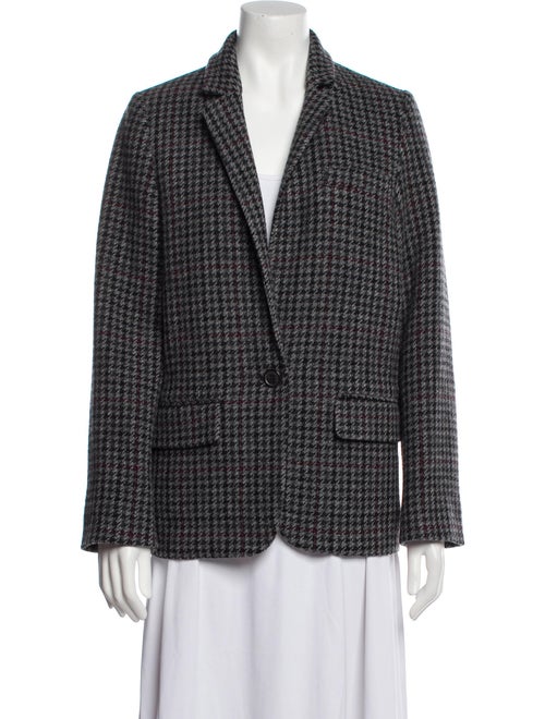 Étoile Isabel Marant Virgin Wool Houndstooth Print Blazer