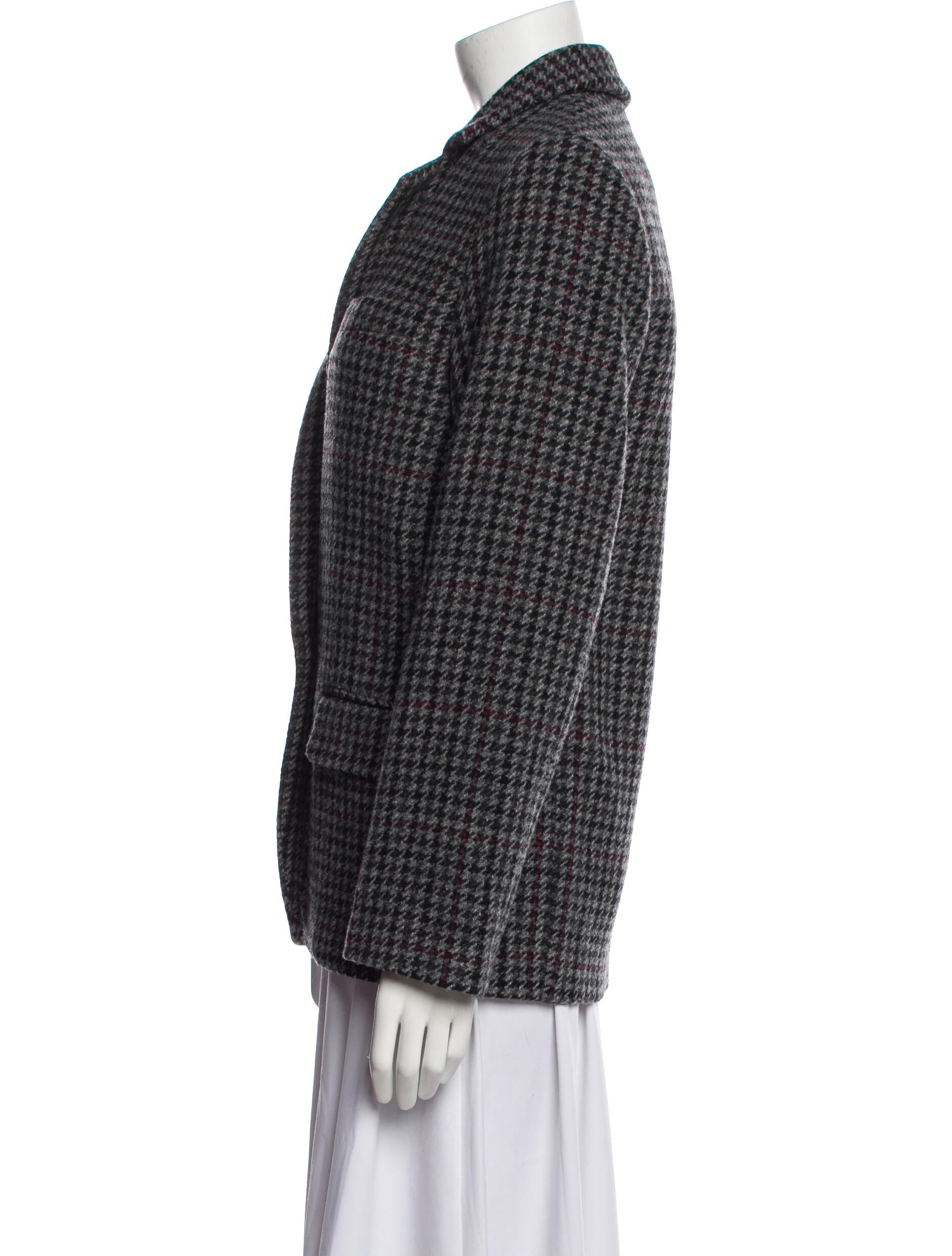 Étoile Isabel Marant Virgin Wool Houndstooth Print Blazer